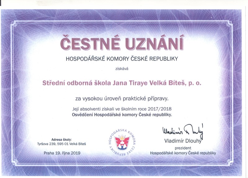 Čestné uznání 1